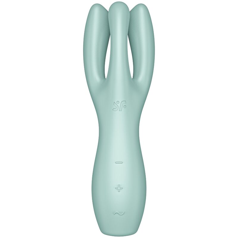 Satisfyer Threesome 3 – Vibrador de clítoris de tres brazos abiertos – Verde