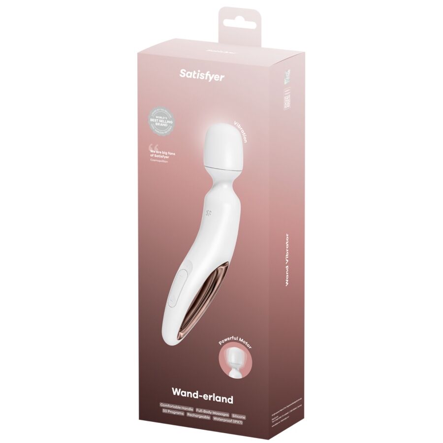 Satisfyer Wand-erland – Großer Massagestab mit weichem Kopf, 29,9 cm – Weiß