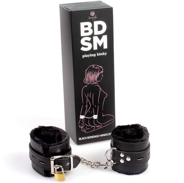Secretplay — Menottes de bondage noires collection BDSM
