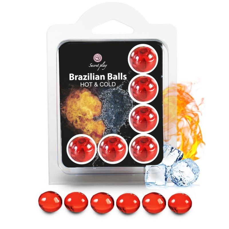 Secretplay Brazilian Balls mit Warm-Kalt-Effekt – Set mit 6 Kugeln