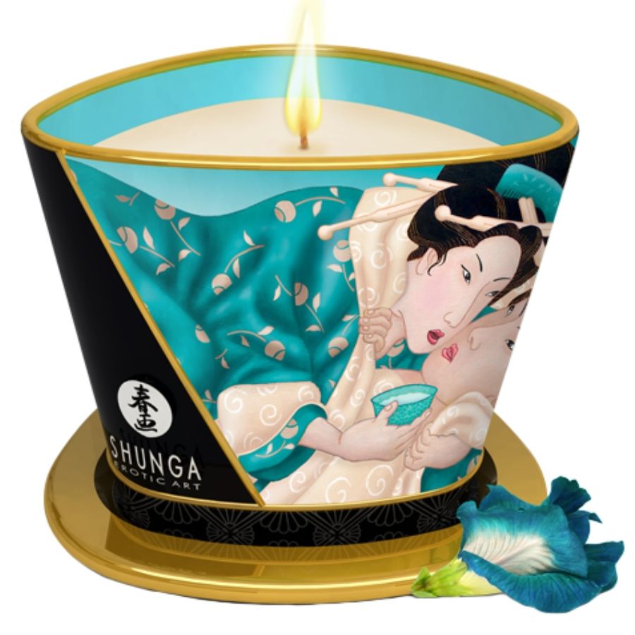 Shunga – Candela da massaggio ai fiori delle isole, 170 ml