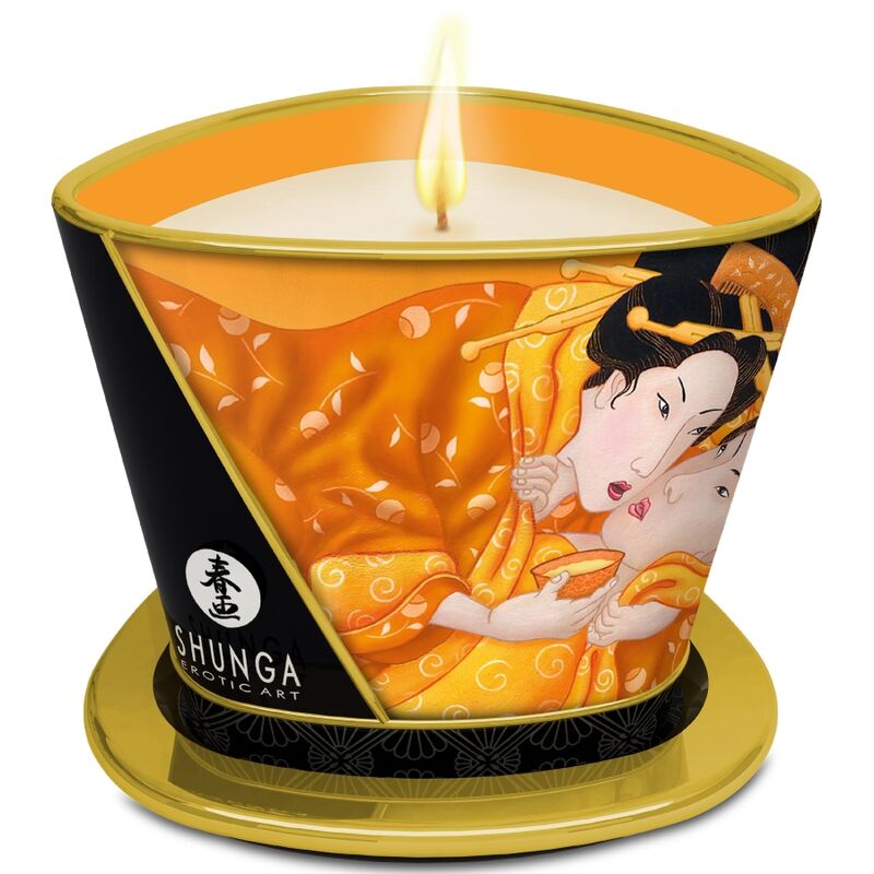 Shunga – Candela da massaggio al mango, 170 ml