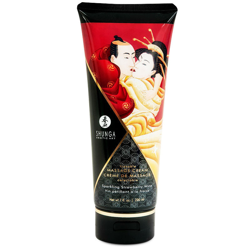 Shunga — Crème de massage fraise et cava 200 ml