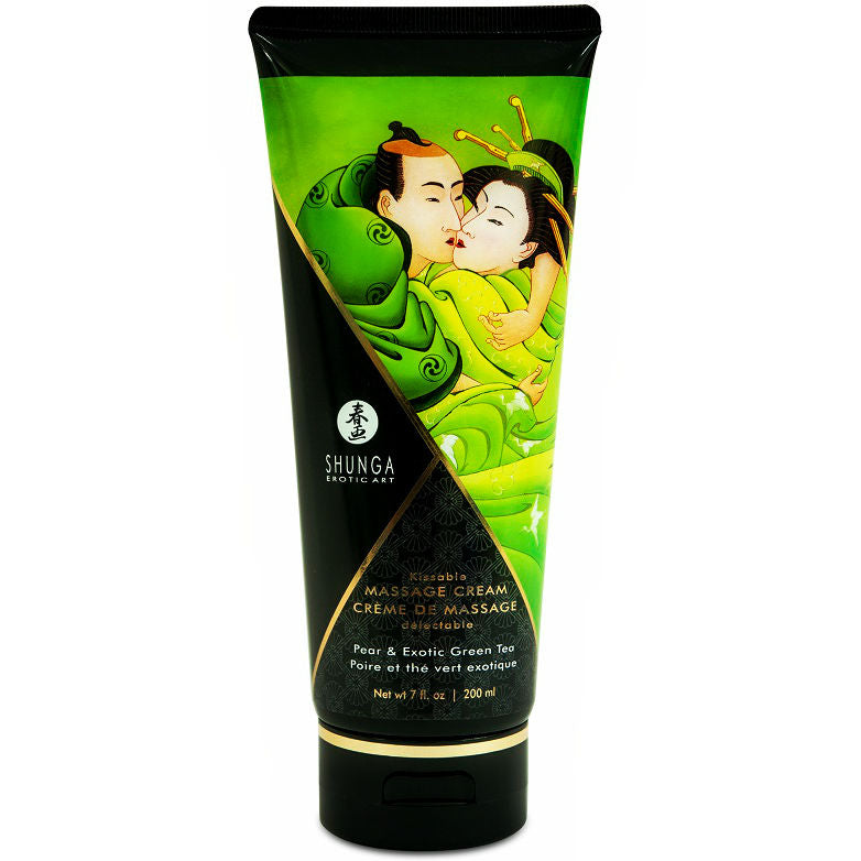 Shunga — Crème de massage poire & thé vert 200 ml
