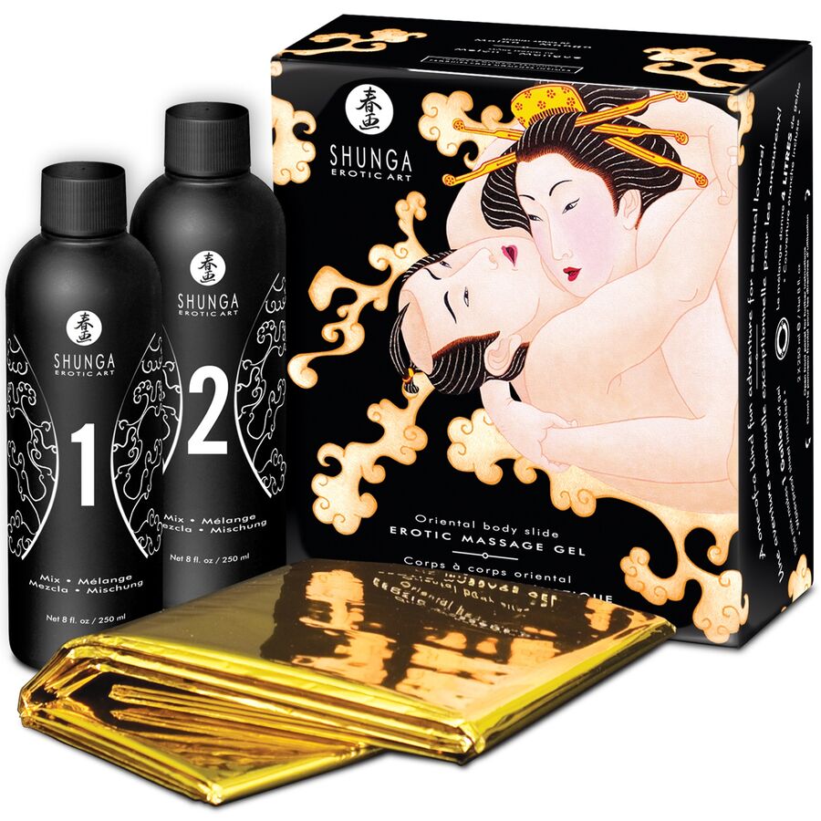 Shunga — Gel de massage érotique corps à corps melon mangue oriental