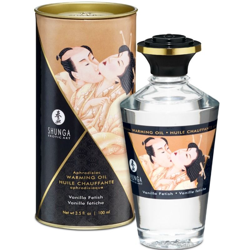 Shunga — Huile de massage effet chaleur saveur vanille fétiche 100 ml