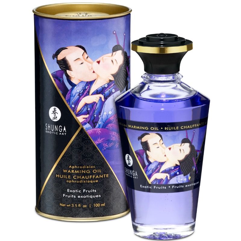 Shunga — Huile de massage effet thermique saveur fruits exotiques 100 ml