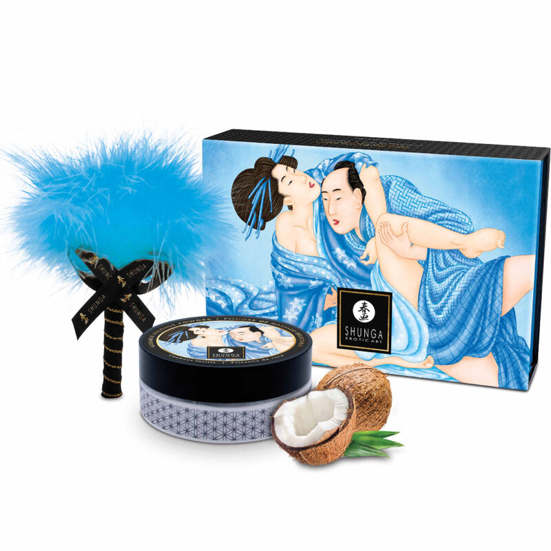 Shunga — Kit de poudre de massage comestible à la noix de coco