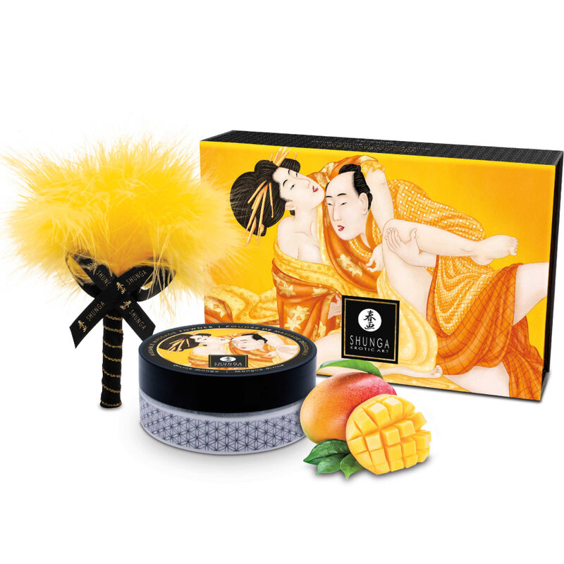 Shunga — Kit de poudre de massage comestible mangue