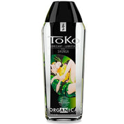 Shunga-Toko-Organica-Flasche mit 165 ml, schwarz-grünes Etikett mit Paarmotiv im japanischen Stil