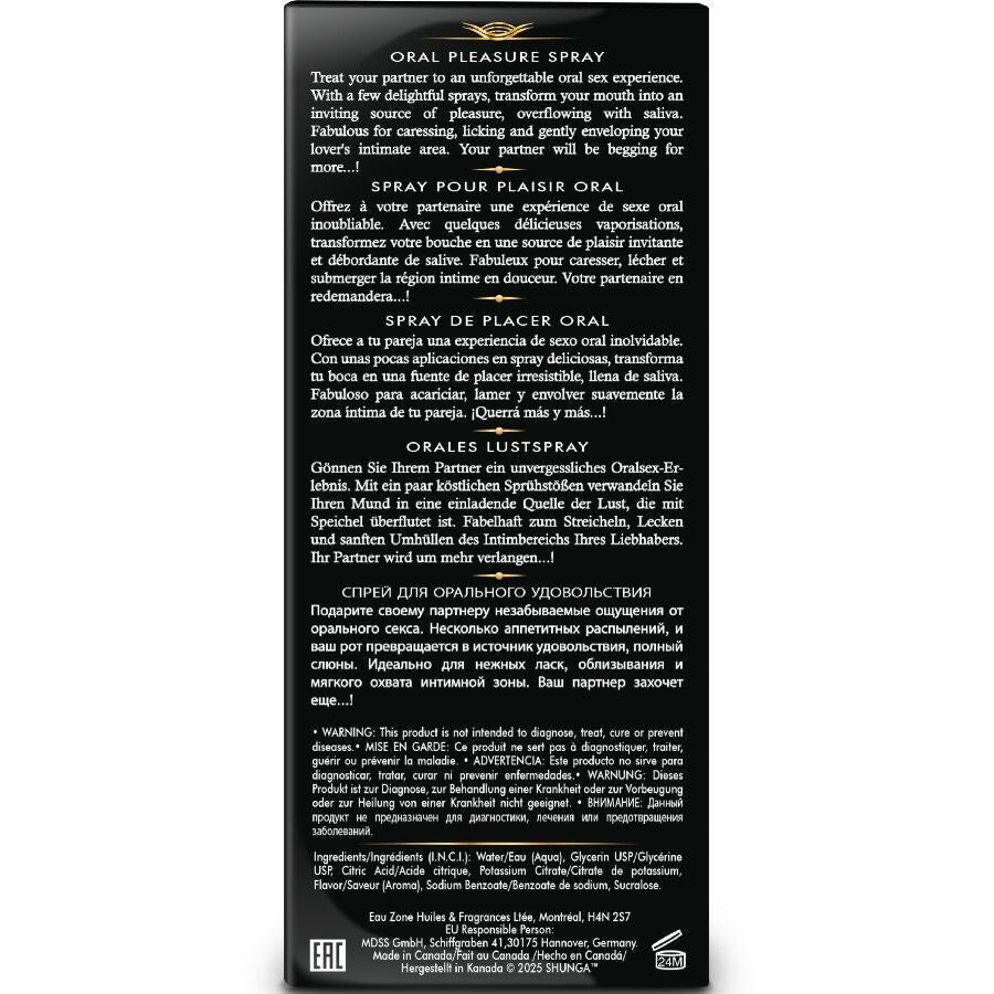 Shunga Waves – Spray bucal placer seductor sabor a fresa, 20 ml