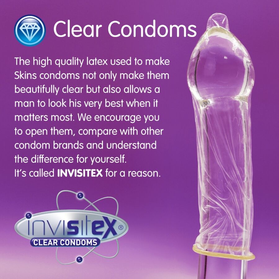 Skins Extra Large – Preservativos XL con aroma a vainilla, 16 unidades