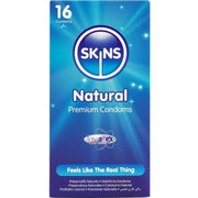 Skins Natural – Preservativi lisci in lattice naturale, 16 pezzi