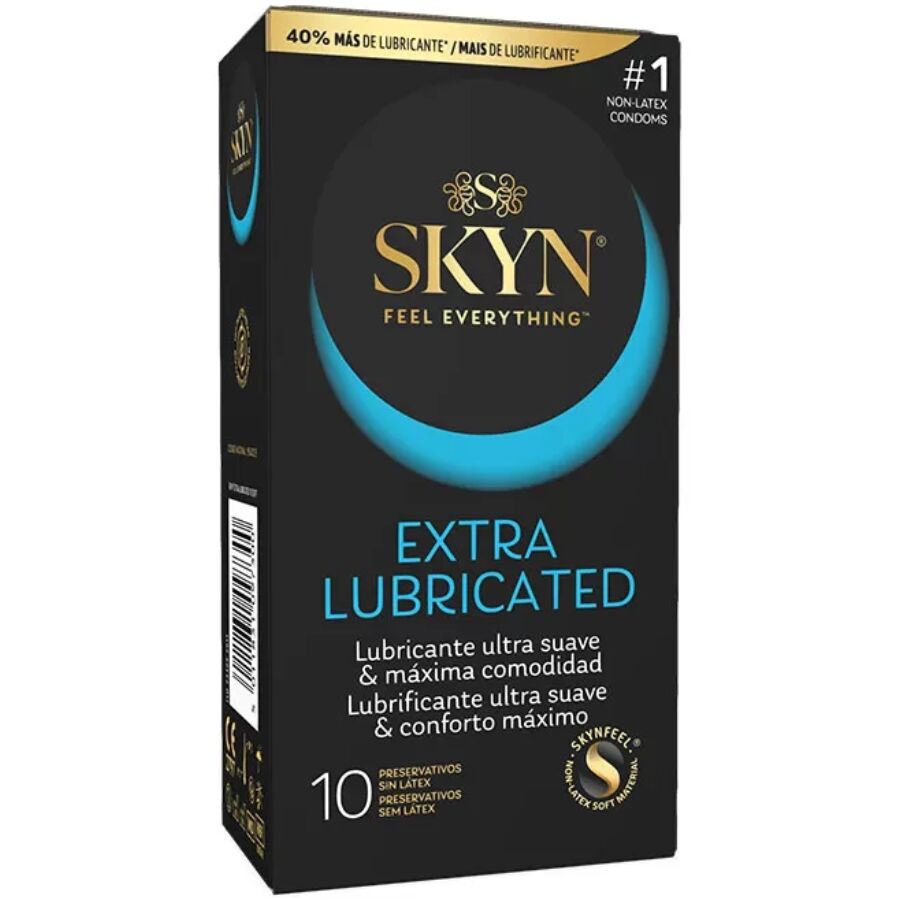 SKYN Extra Lubricated — Préservatifs sans latex naturel, 10 unités