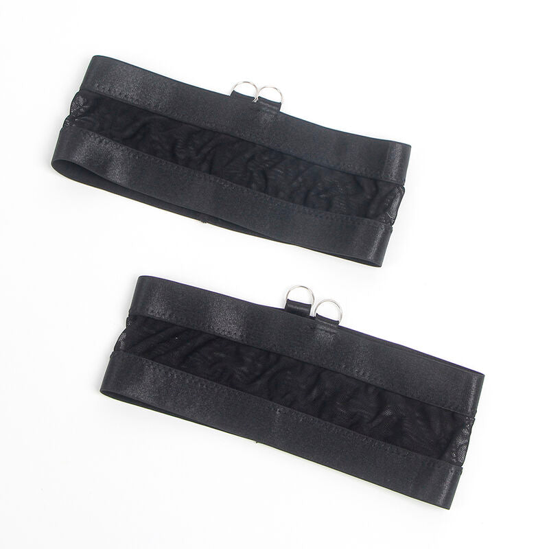 Subblime 955236 – Riemchen-Dessous-Set mit Strapsgürtel, Schwarz