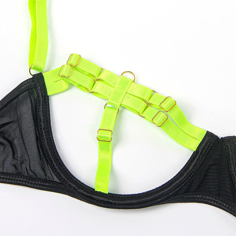 Subblime — Ensemble noir à brides fluo — Vert fluo — Taille S/M