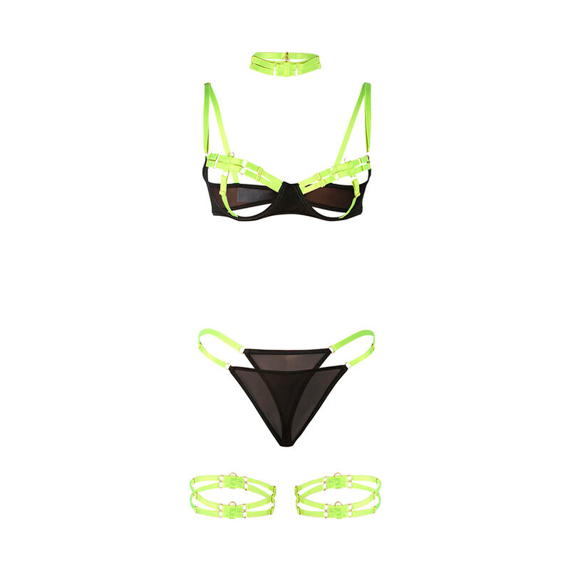 Subblime — Ensemble noir à brides fluo — Vert fluo — Taille L/XL