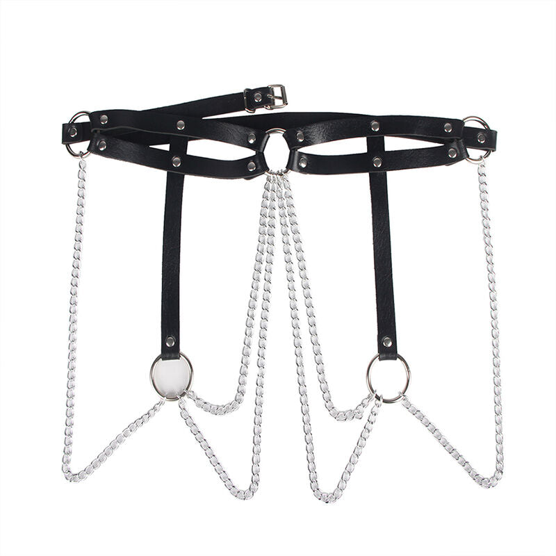 Subblime – Cintura ad anelli e catene, accessorio lingerie