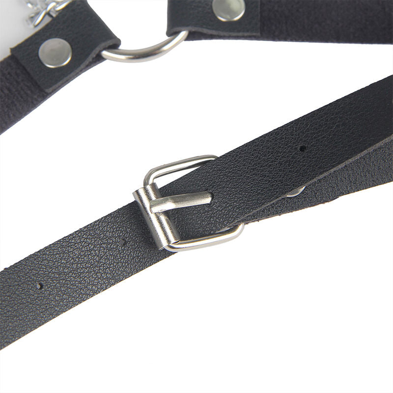 Subblime – Taillen-Harness mit Beinbändern und Seitenketten, Schwarz
