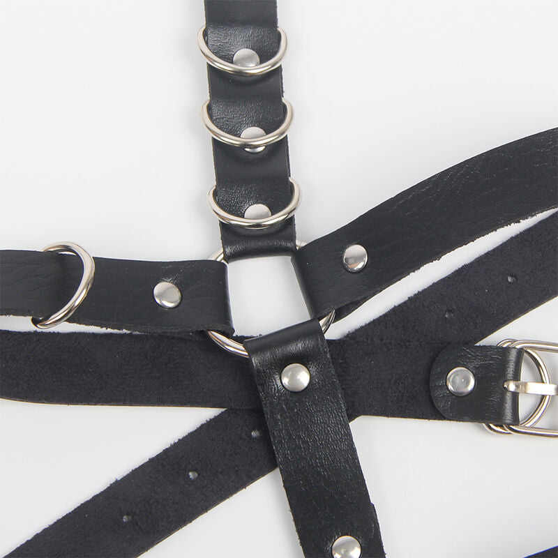 Subblime – Strumpfband-Harness mit Ringen, Schwarz