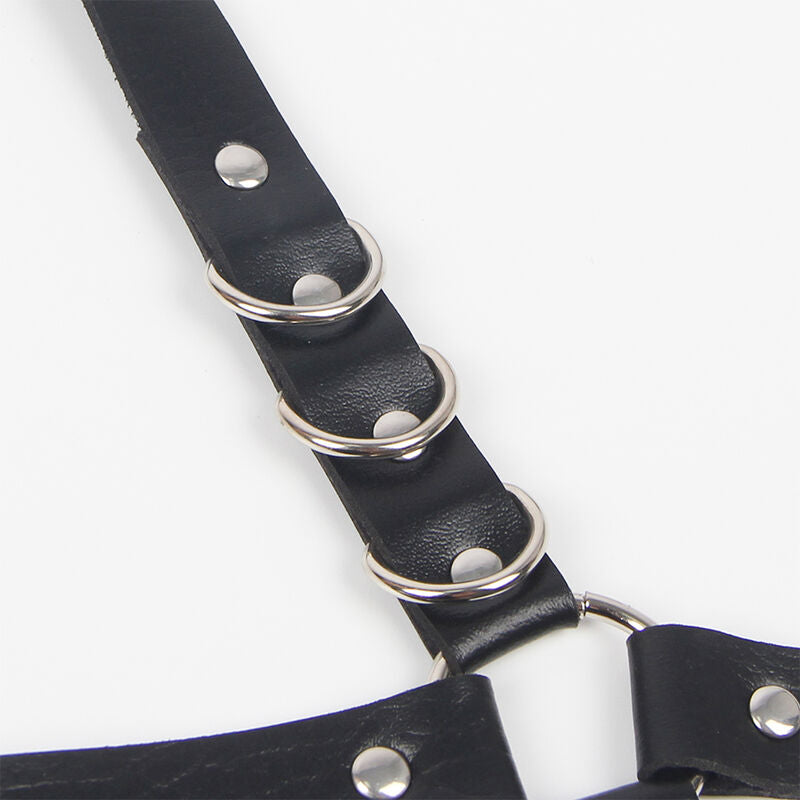 Subblime – Strumpfband-Harness mit Ringen, Schwarz