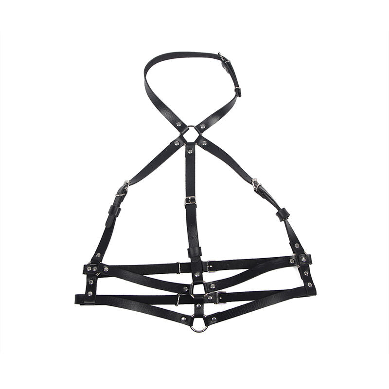 Subblime – Brust-Harness mit Doppelband und Ring, Schwarz