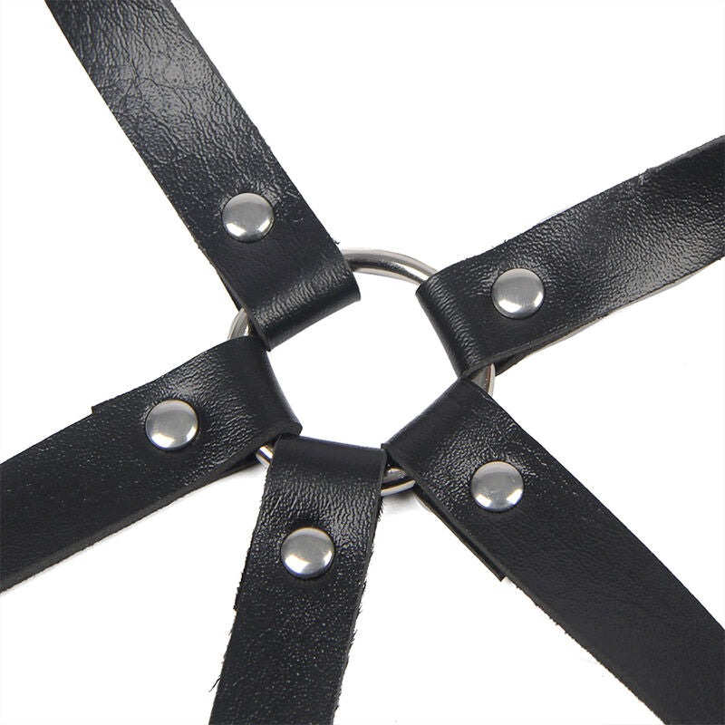 Subblime – Brust-Harness mit Doppelband und Ring, Schwarz