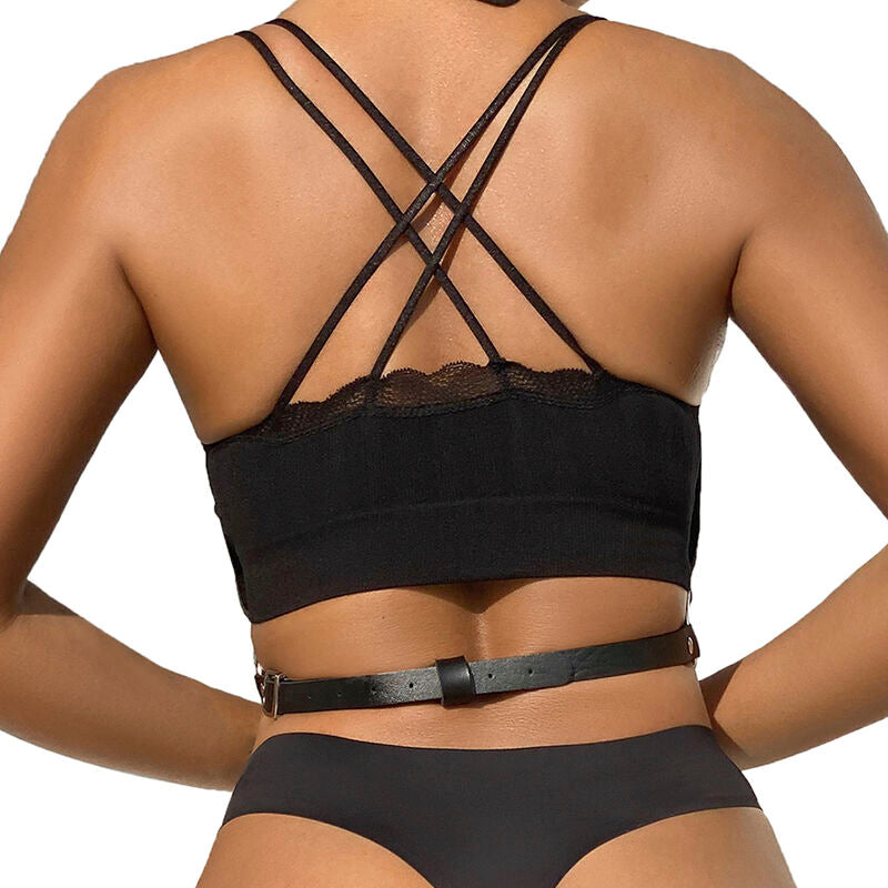 Subblime – Arnés de lencería con collar y cadenas