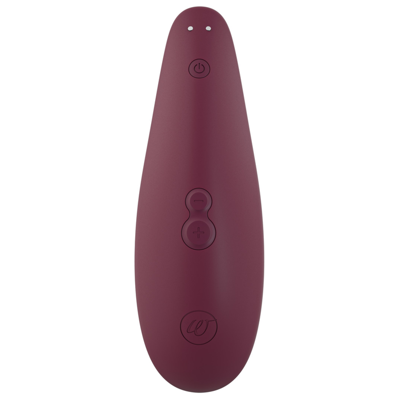 Womanizer Classic 2 in Bordeaux, Seite mit den Bedientasten