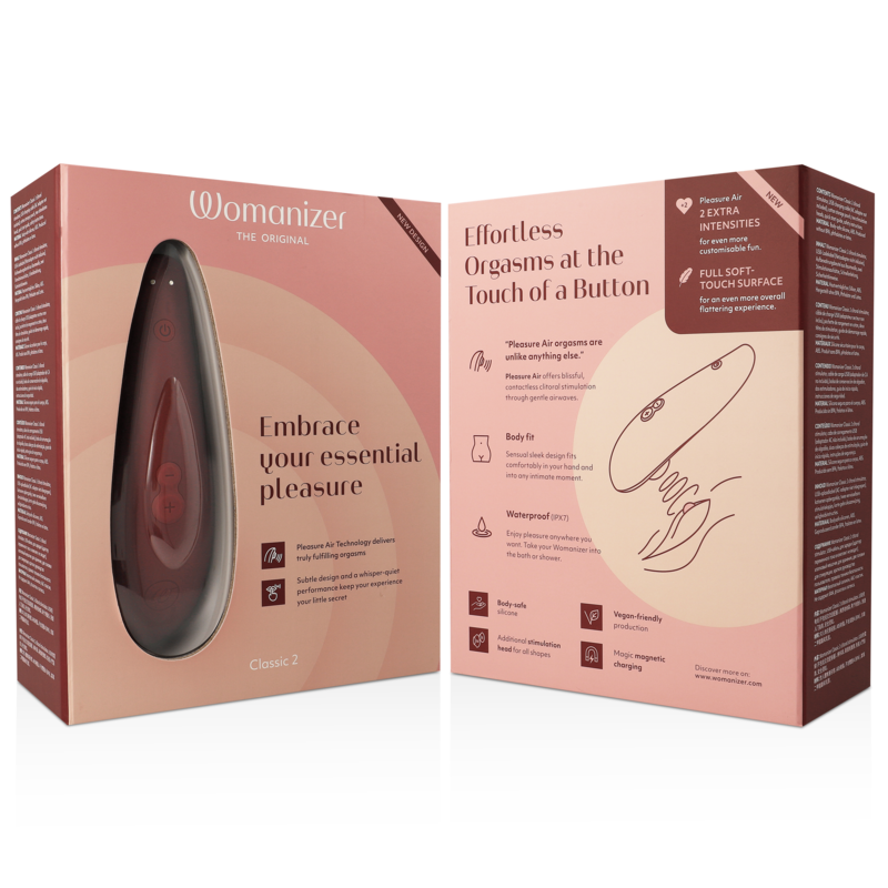 Verpackung des Womanizer Classic 2, Vorder- und Rückseite