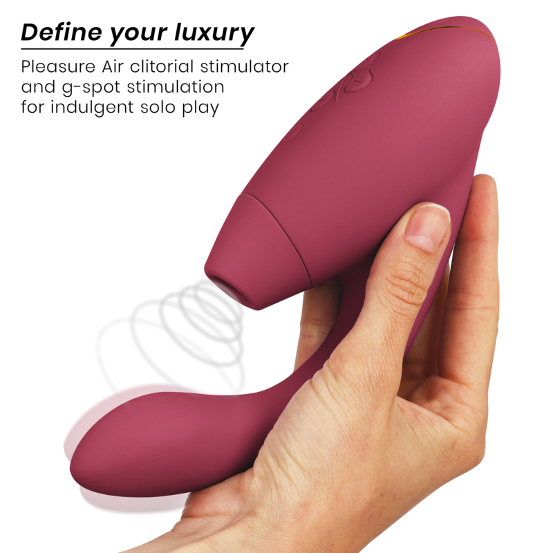 Womanizer Duo 2 – G-Punkt-Vibrator mit Druckwellen für die Klitoris – Bordeaux