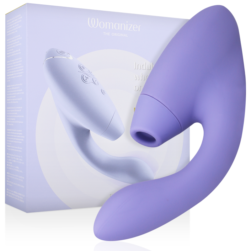 Womanizer Duo 2 – G-Punkt-Vibrator mit Druckwellen für die Klitoris – Flieder