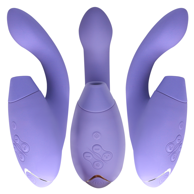 Womanizer Duo 2 – G-Punkt-Vibrator mit Druckwellen für die Klitoris – Flieder