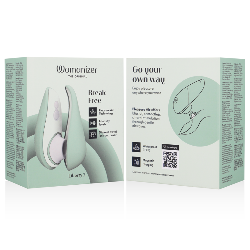 Womanizer Liberty 2 – Druckwellenvibrator mit magnetischer Schutzkappe – Grün
