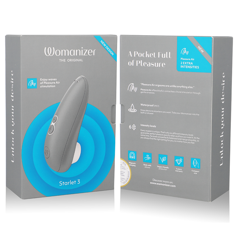 Womanizer Starlet 3 – Druckwellenvibrator im Taschenformat – Grau