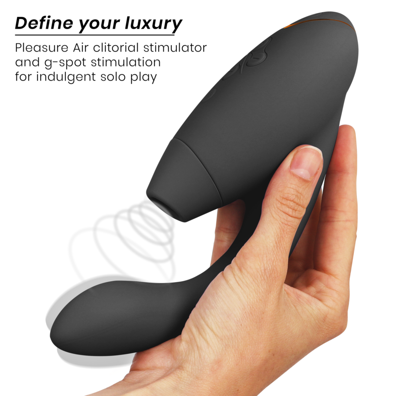 Womanizer Duo 2 – G-Punkt-Vibrator mit Druckwellen für die Klitoris – Schwarz