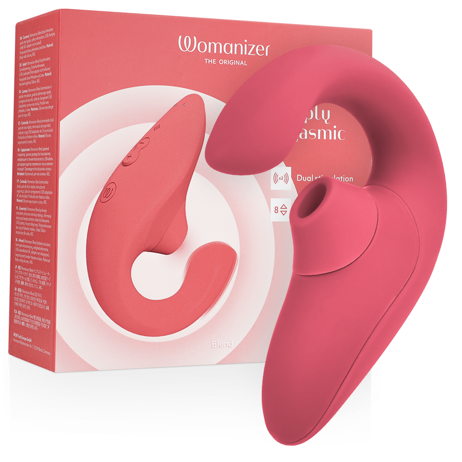 Womanizer Blend – Rabbit-Vibrator mit Pleasure Air – Vibrant Rose