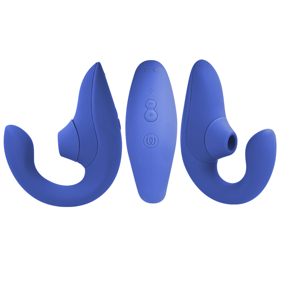 Womanizer Blend – Rabbit-Vibrator mit Pleasure Air – Vibrant Blue