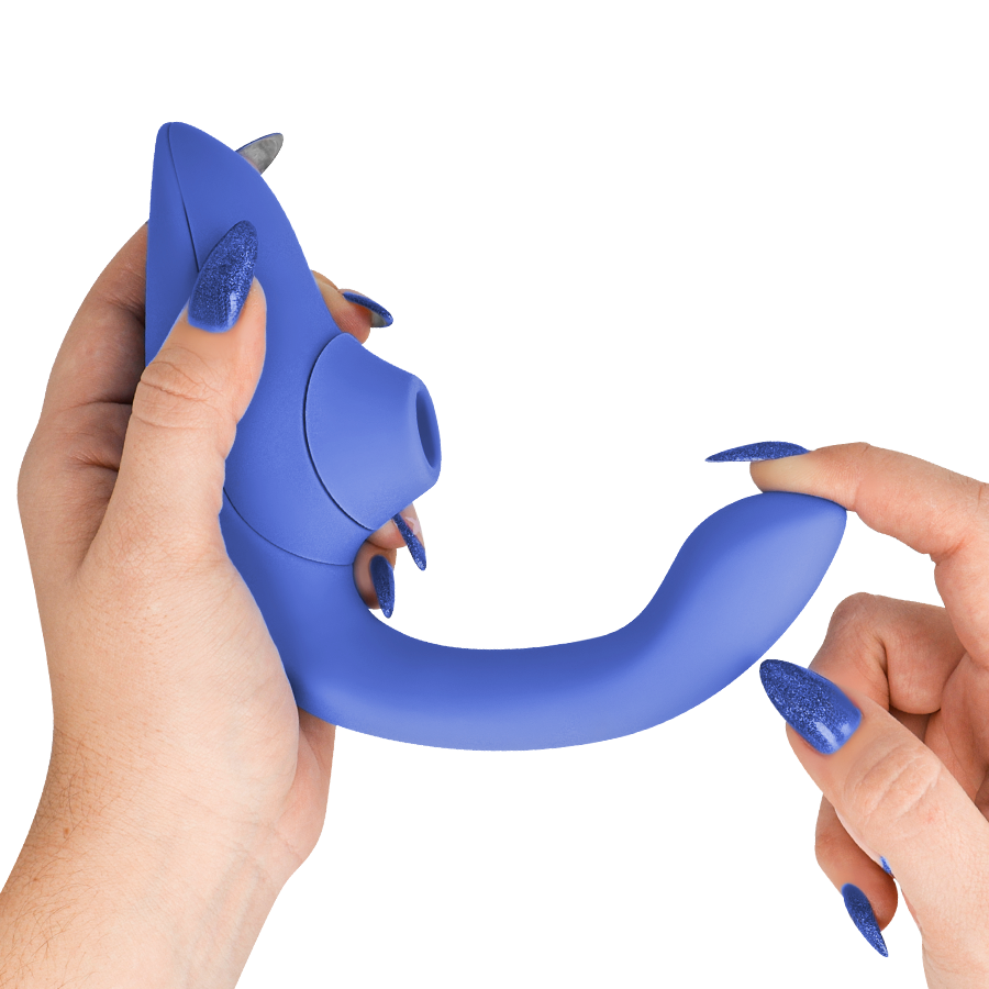 Womanizer Blend – Rabbit-Vibrator mit Pleasure Air – Vibrant Blue