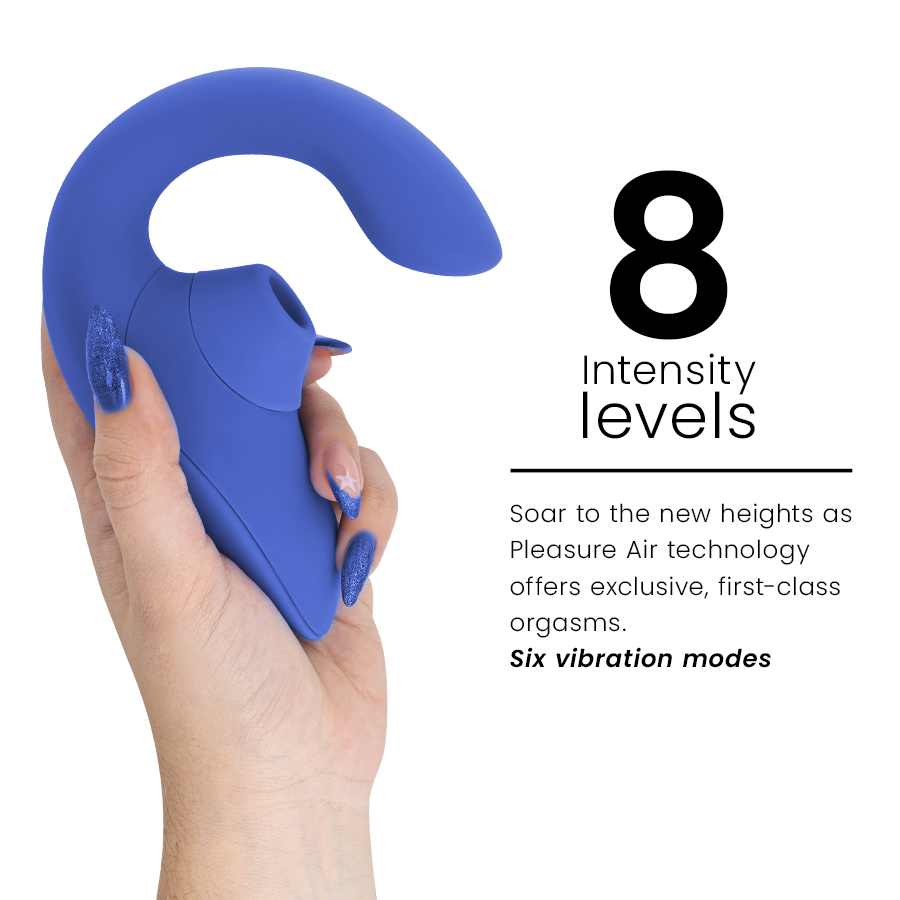 Womanizer Blend – Rabbit-Vibrator mit Pleasure Air – Vibrant Blue