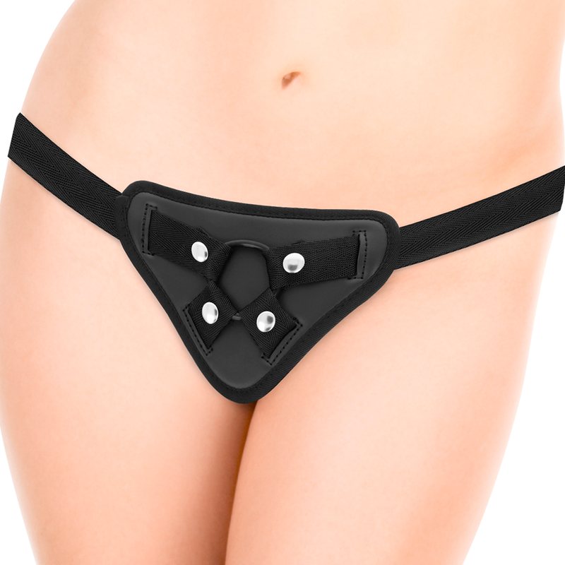 Arnés strap-on X Ray con anillas de silicona